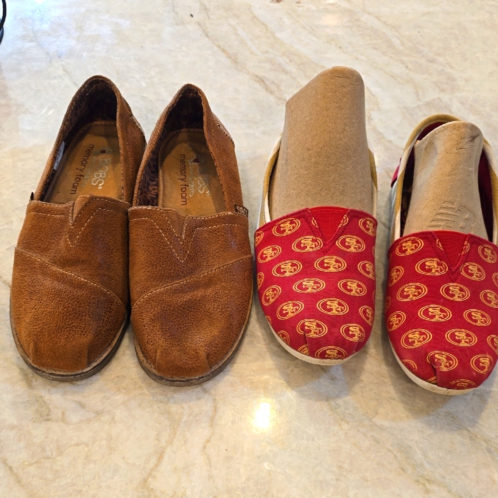 Brown and Red 49ers Slip-On Shoes Set